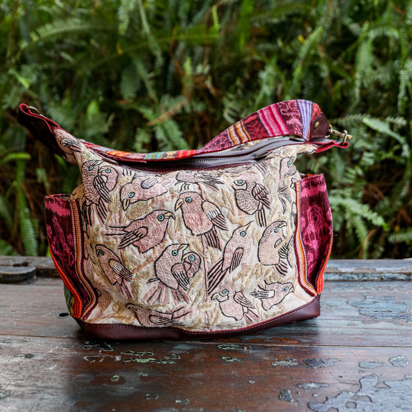 **SHIP WINDOW** BEATRIZ MCDB + DIAMANTE STRAP - OOAK HUIPIL - VINO TINTO - NO. 201561