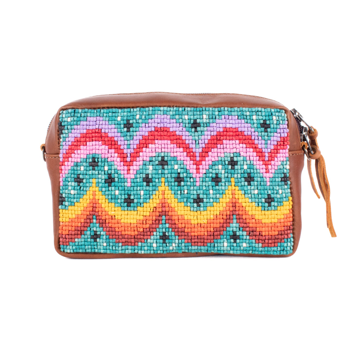 WANDER CROSSBODY SET - H&S BEADED PANEL - BAJA - CAFE