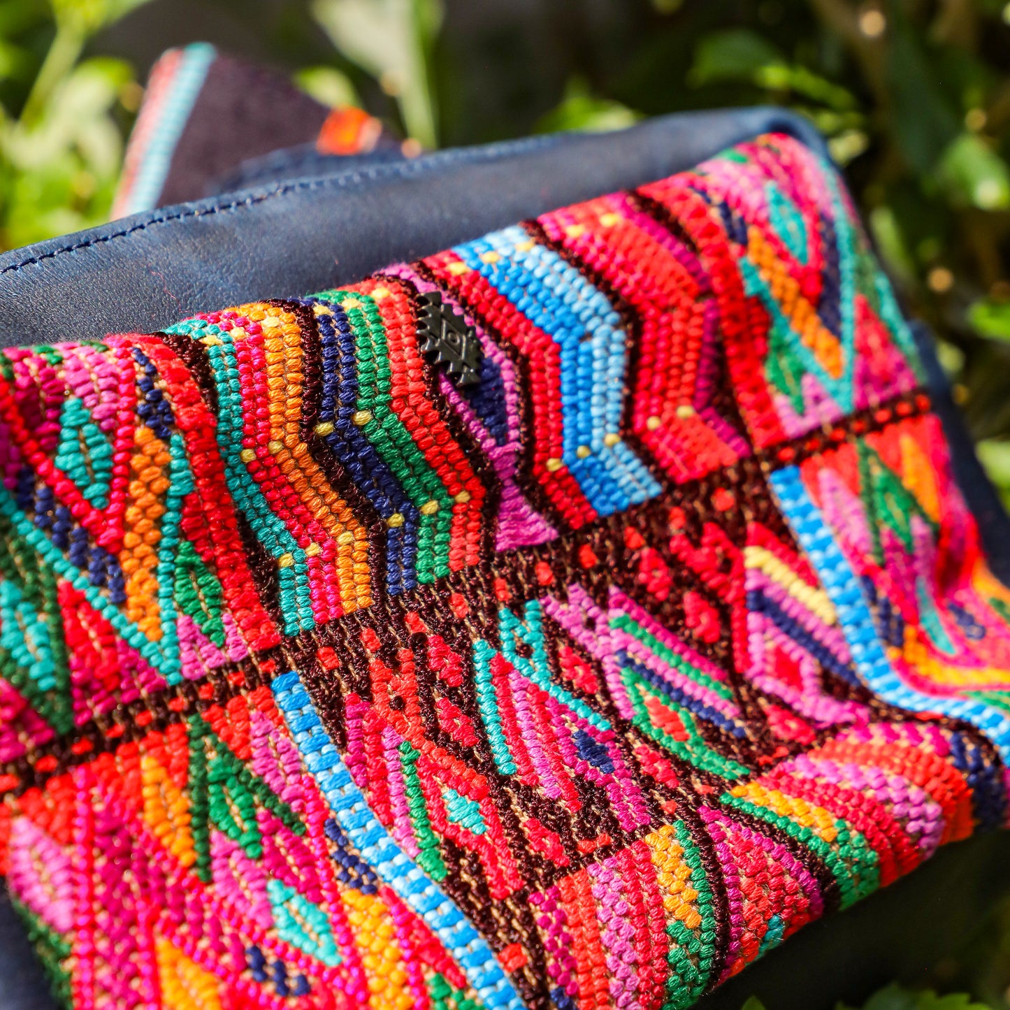 WANDER CROSSBODY SET - OOAK HUIPIL - NAVY - NO. 201436