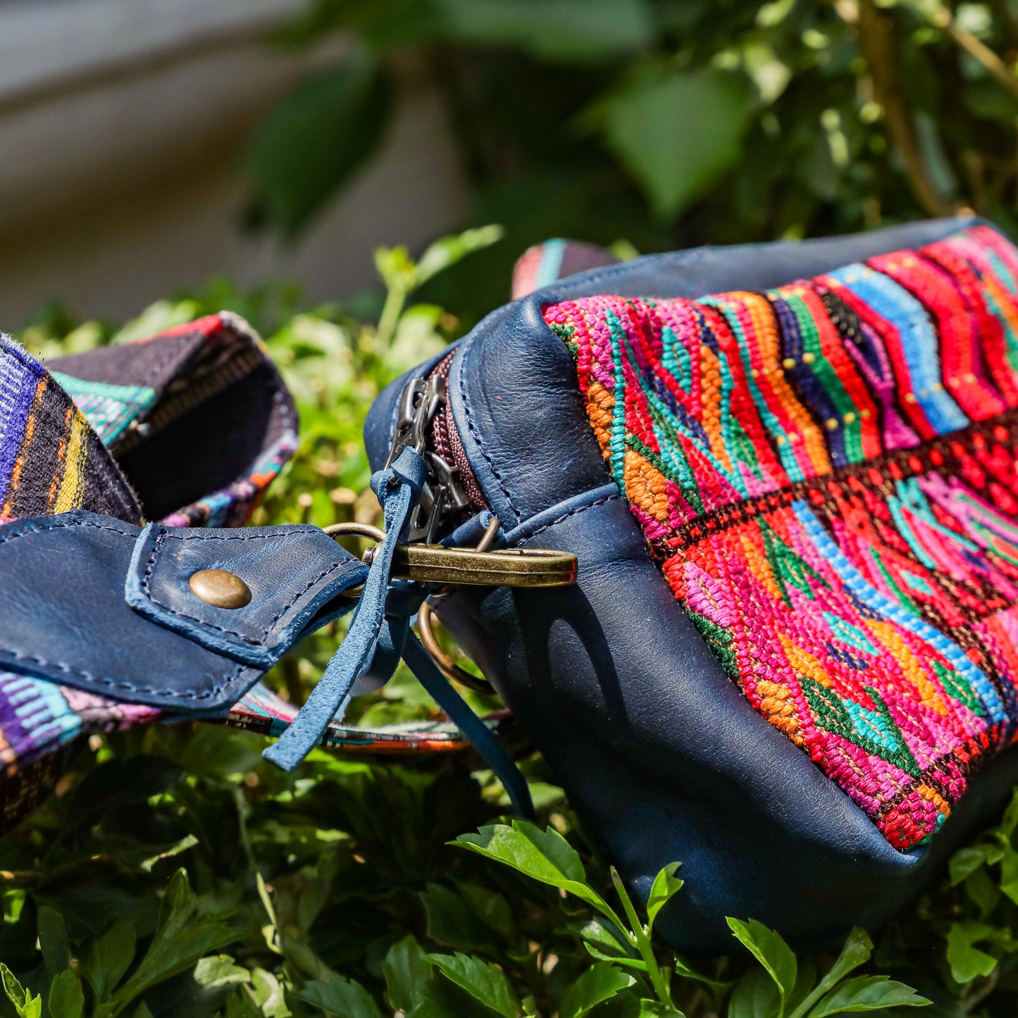 WANDER CROSSBODY SET - OOAK HUIPIL - NAVY - NO. 201436