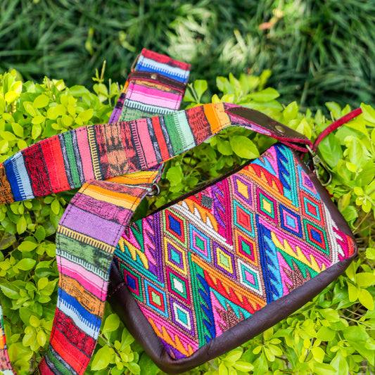 WANDER CROSSBODY SET - OOAK HUIPIL - VINO TINTO - NO. 201422