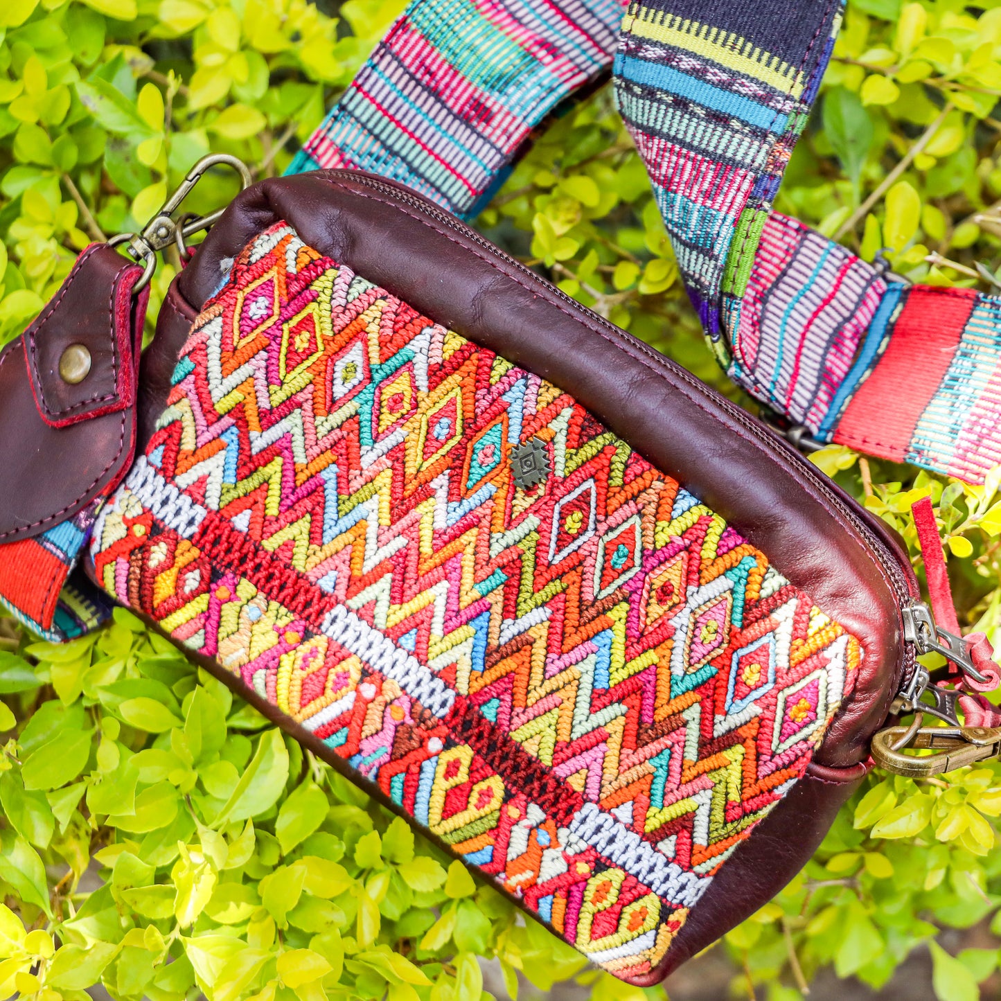 WANDER CROSSBODY SET - OOAK HUIPIL - VINO TINTO - NO. 201426