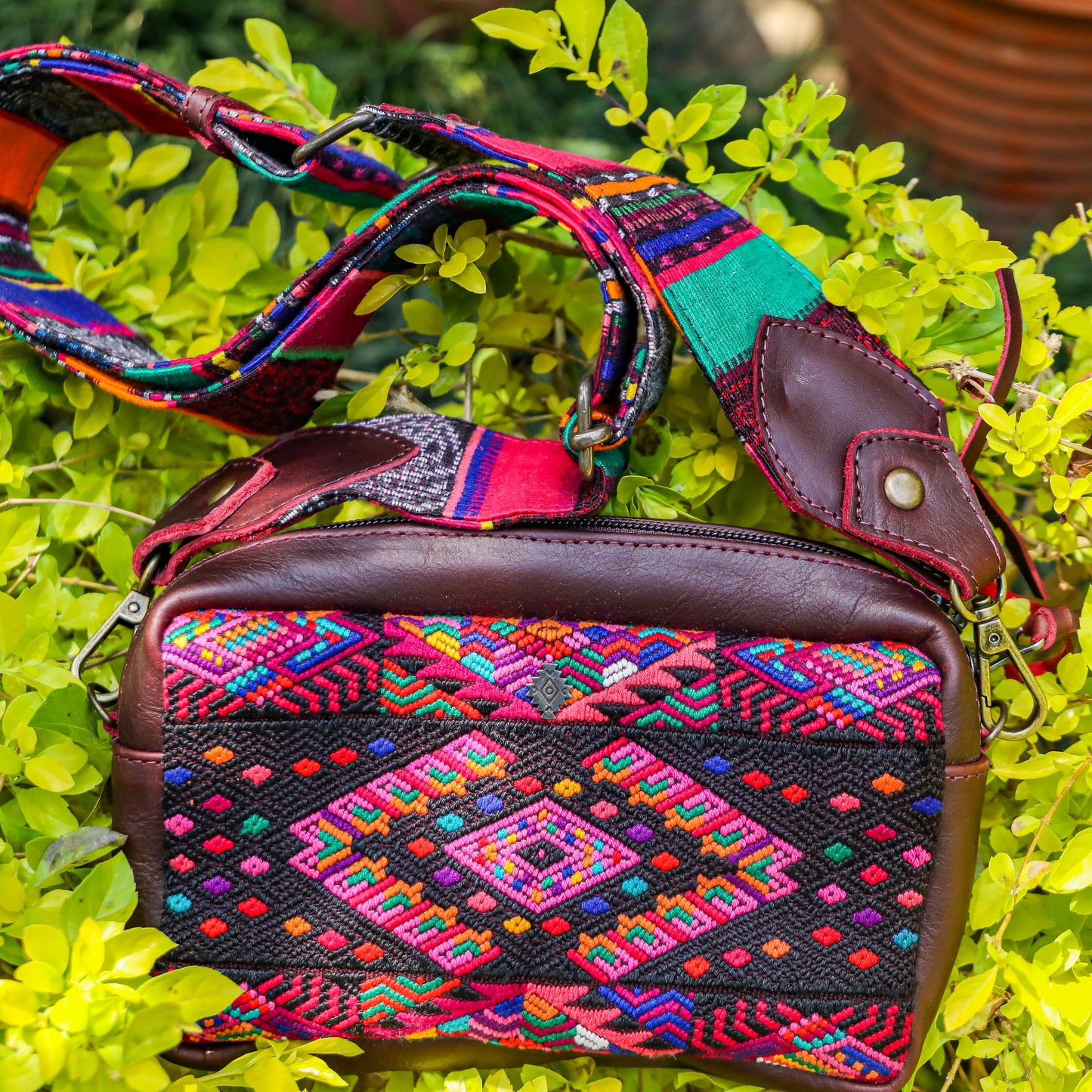 WANDER CROSSBODY SET - OOAK HUIPIL - VINO TINTO - NO. 201424