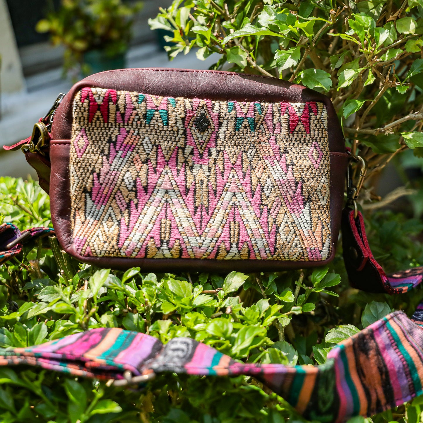WANDER CROSSBODY SET - OOAK HUIPIL - VINO TINTO - NO. 201421