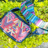 WANDER CROSSBODY SET - OOAK HUIPIL - NAVY - NO. 201439
