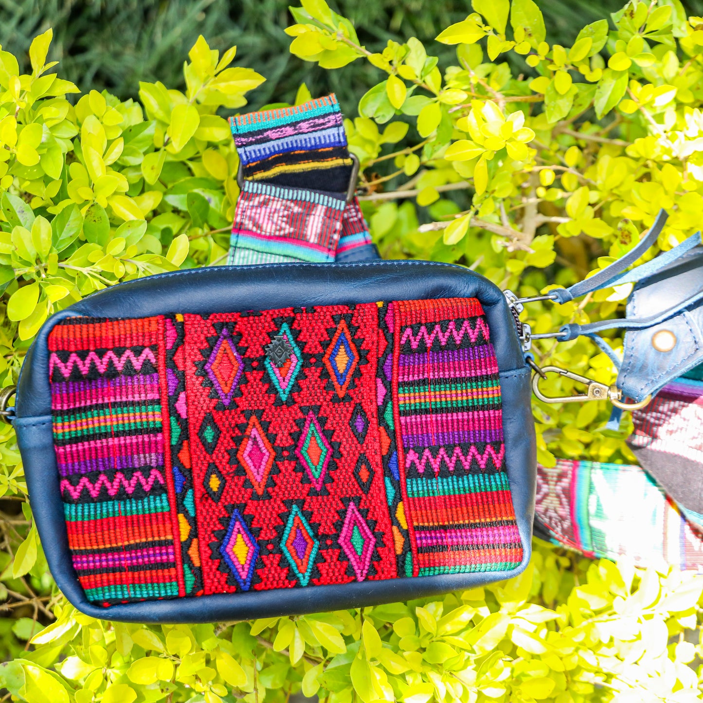 WANDER CROSSBODY SET - OOAK HUIPIL - NAVY - NO. 201440