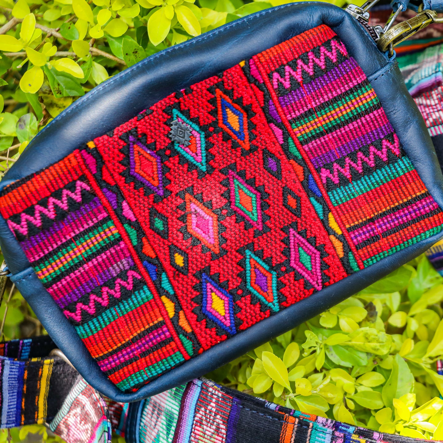 WANDER CROSSBODY SET - OOAK HUIPIL - NAVY - NO. 201440