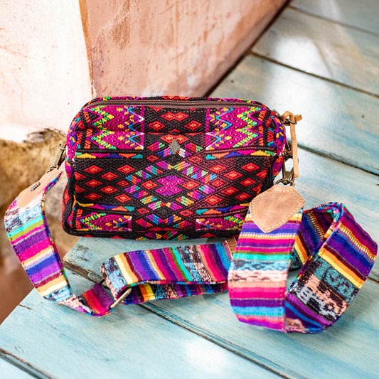 WANDER CROSSBODY BAG + STRAP SET - OOAK HUIPIL & CORTE - FAWN- NO. 16742