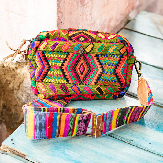 WANDER CROSSBODY BAG + STRAP SET - OOAK HUIPIL & CORTE - FAWN - NO. 16739