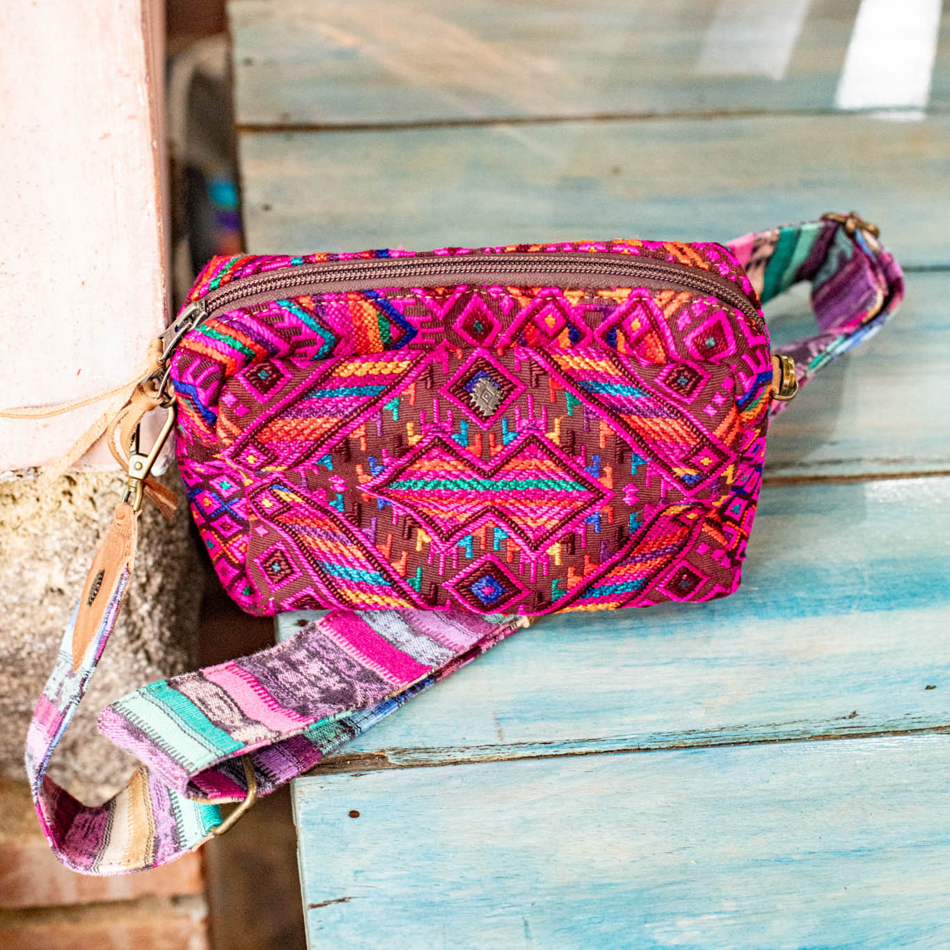 WANDER CROSSBODY BAG + STRAP SET - OOAK HUIPIL & CORTE - FAWN - NO. 16734