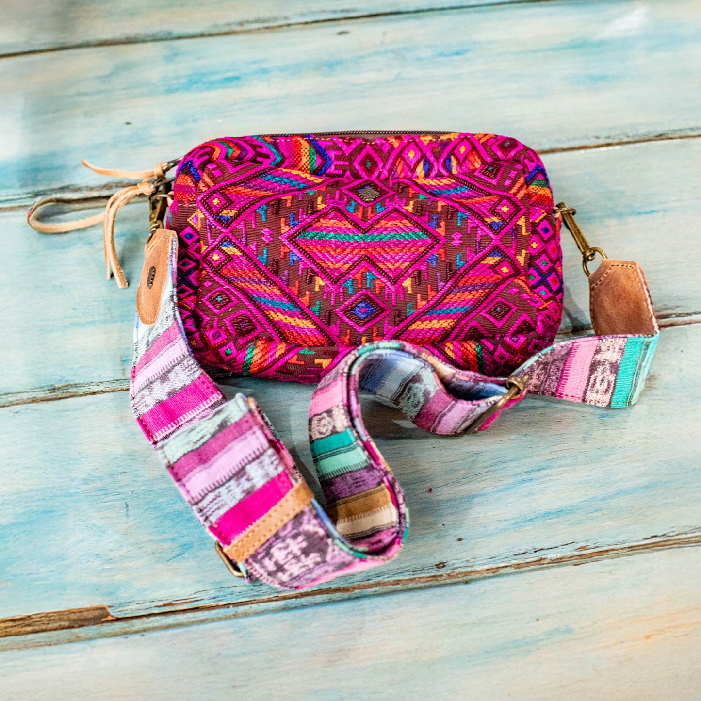 WANDER CROSSBODY BAG + STRAP SET - OOAK HUIPIL & CORTE - FAWN - NO. 16734