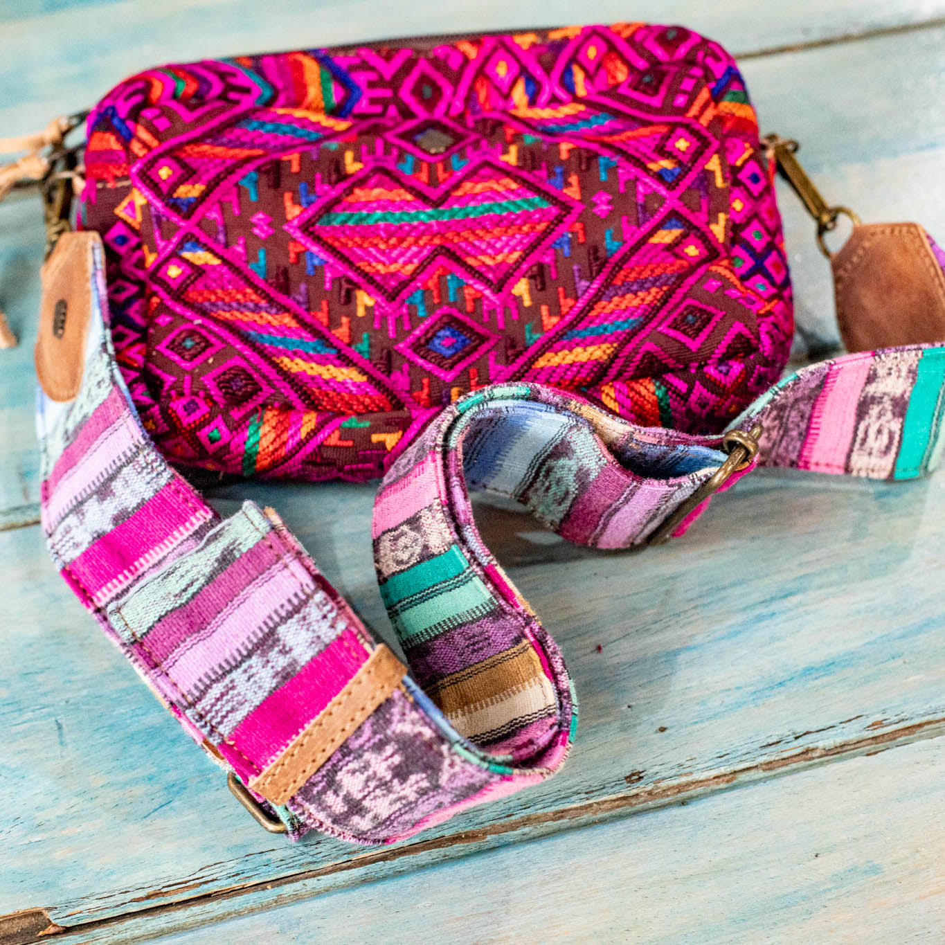 WANDER CROSSBODY BAG + STRAP SET - OOAK HUIPIL & CORTE - FAWN - NO. 16734
