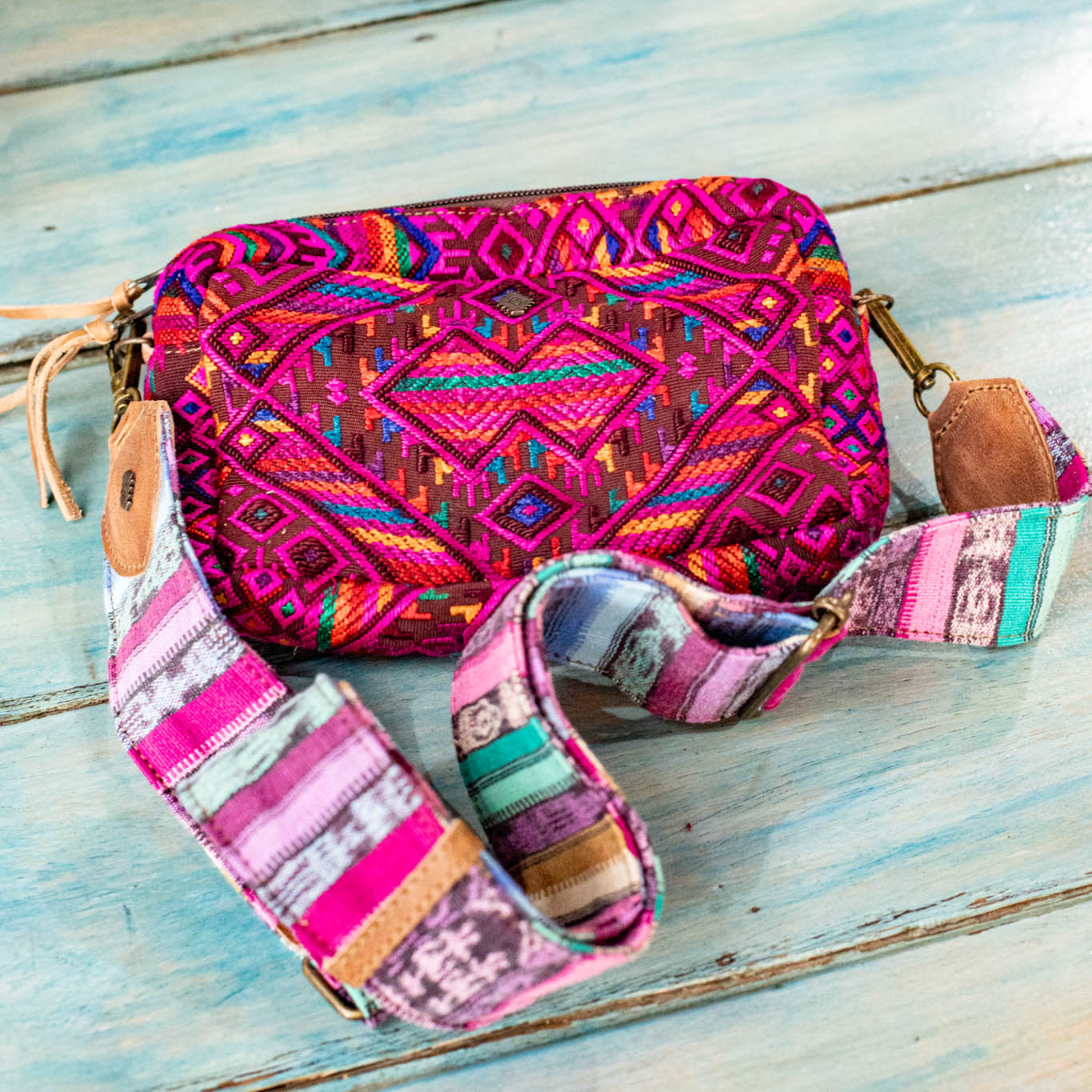 WANDER CROSSBODY BAG + STRAP SET - OOAK HUIPIL & CORTE - FAWN - NO. 16734