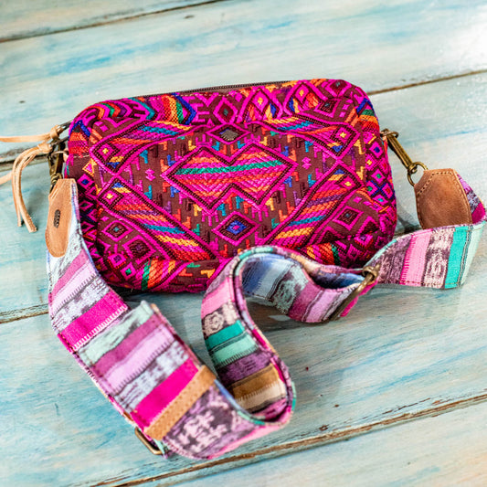 WANDER CROSSBODY BAG + STRAP SET - OOAK HUIPIL & CORTE - FAWN - NO. 16734