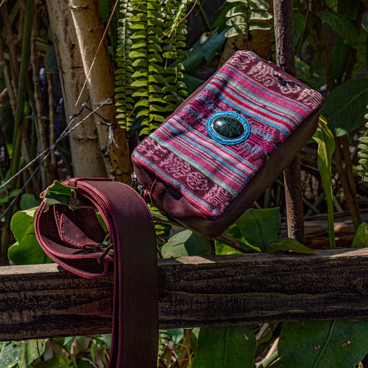 WANDER CROSSBODY BAG + STRAP SET - CORTE WITH JADE - VINO TINTO - NO. 15547