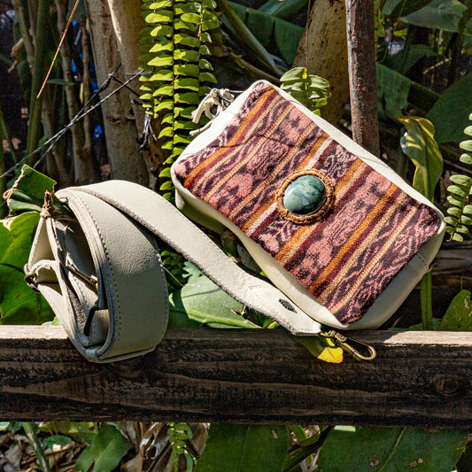 WANDER CROSSBODY BAG + STRAP SET - CORTE WITH JADE - BONE - NO. 15548