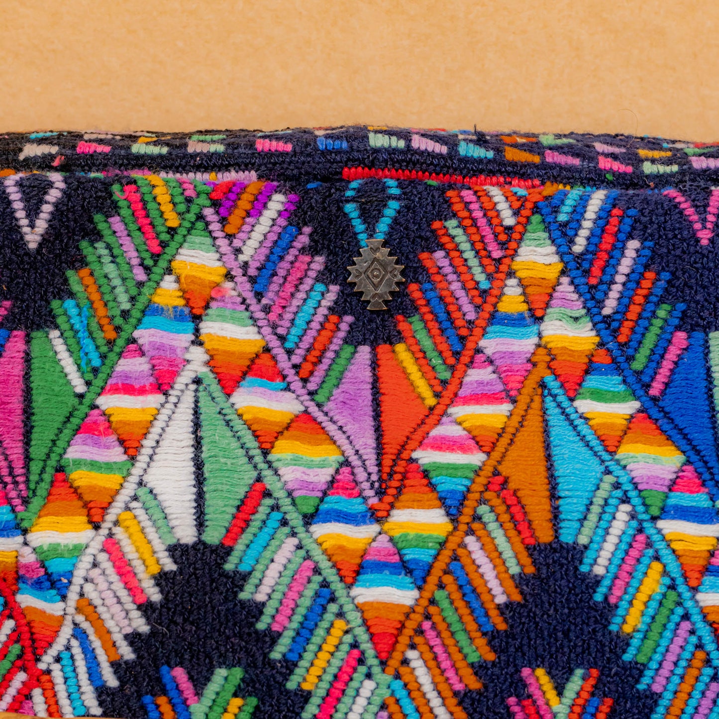 LARGE WANDER BAG + STRAP SET - OOAK HUIPIL & CORTE - CAFE - NO. 16160