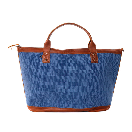 THE PERFECT WEEKENDER - NAVY SUNSET - CAFE LEATHER