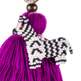 CLASSIC TASSEL - BEADED ZEBRA CHARM - NO. 242826
