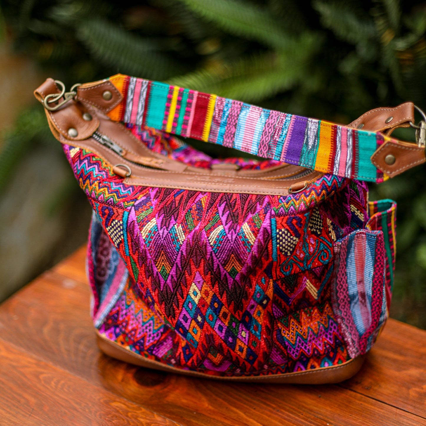 BEATRIZ MCDB + DIAMANTE STRAP - OOAK HUIPIL - CAFE - NO. 200172