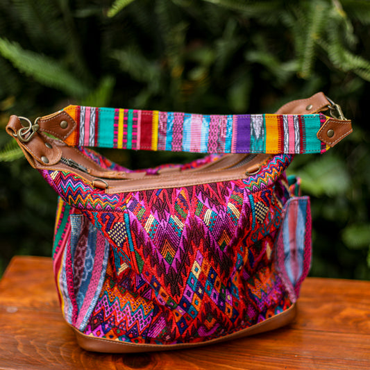 BEATRIZ MCDB + DIAMANTE STRAP - OOAK HUIPIL - CAFE - NO. 200172