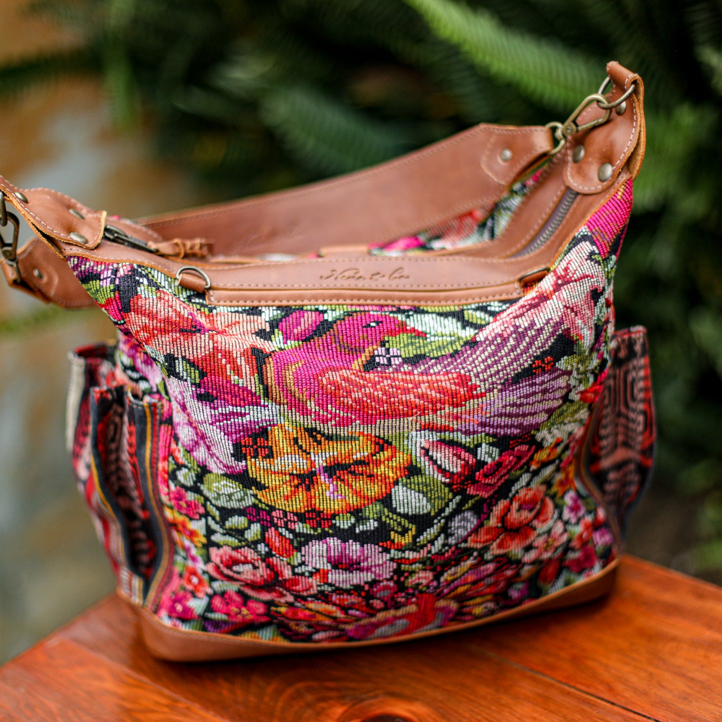 BEATRIZ MCDB + DIAMANTE STRAP - OOAK HUIPIL - CAFE - NO. 200171