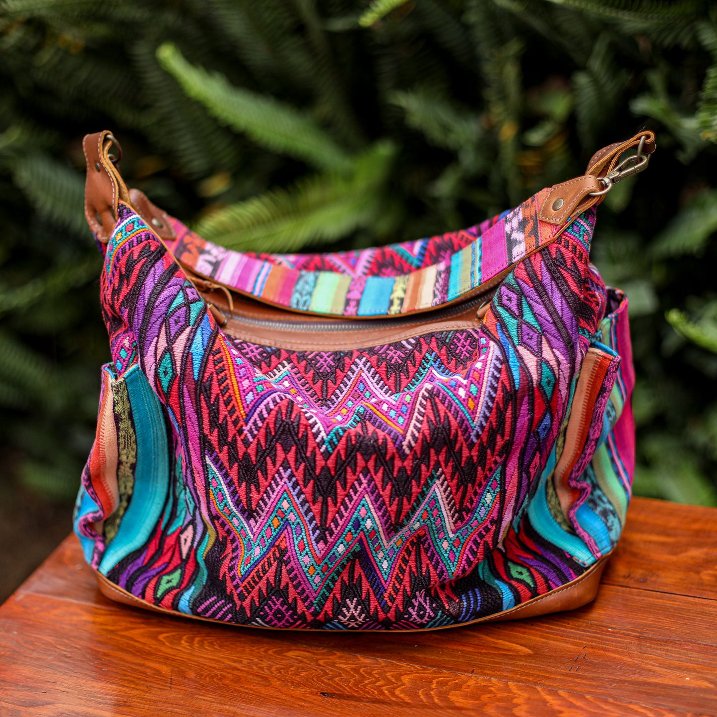 BEATRIZ CDB + DIAMANTE STRAP - OOAK HUIPIL - CAFE - NO. 200166