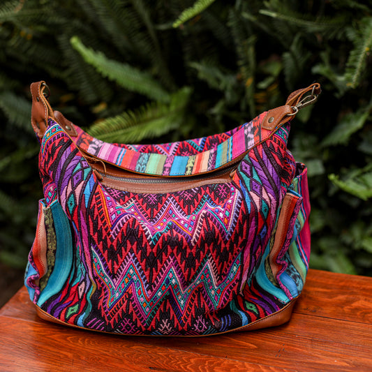 BEATRIZ CDB + DIAMANTE STRAP - OOAK HUIPIL - CAFE - NO. 200166