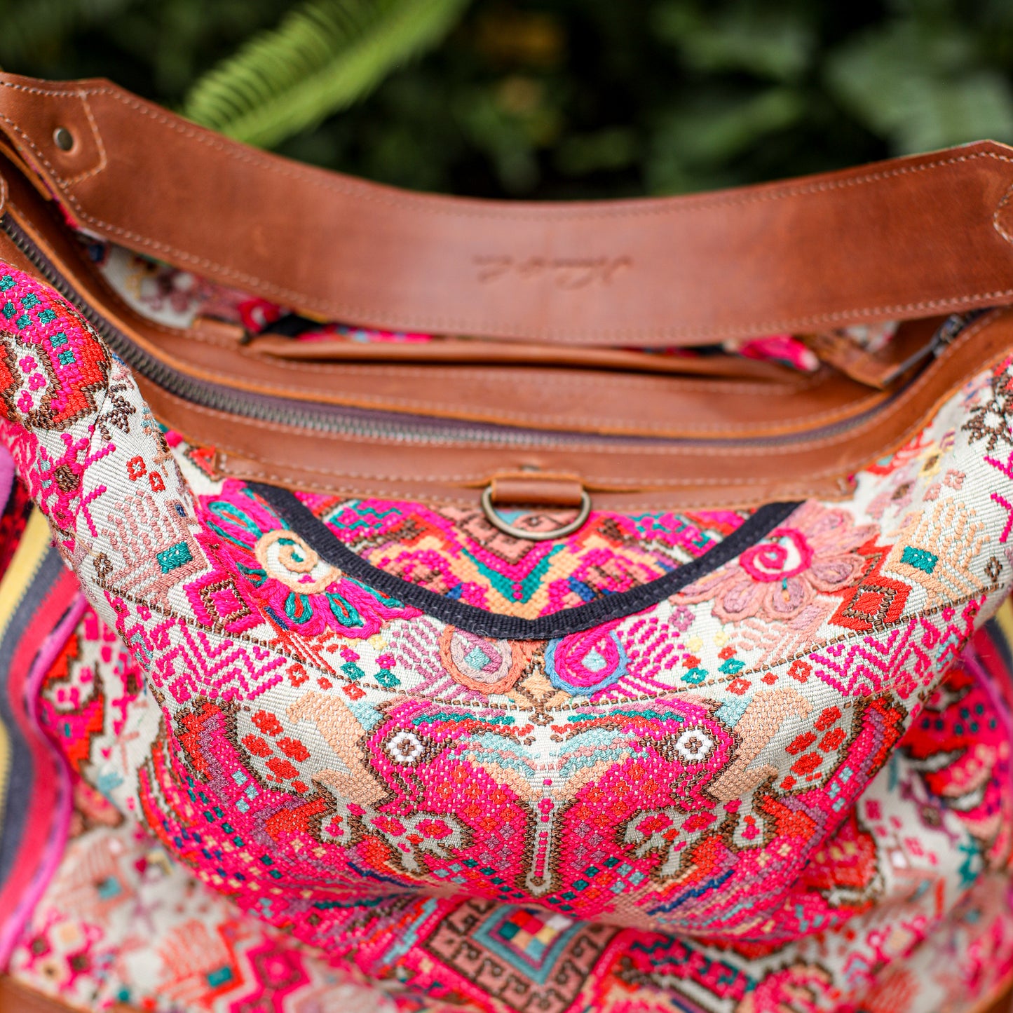 BEATRIZ CDB + DIAMANTE STRAP - OOAK HUIPIL - CAFE - NO. 200168