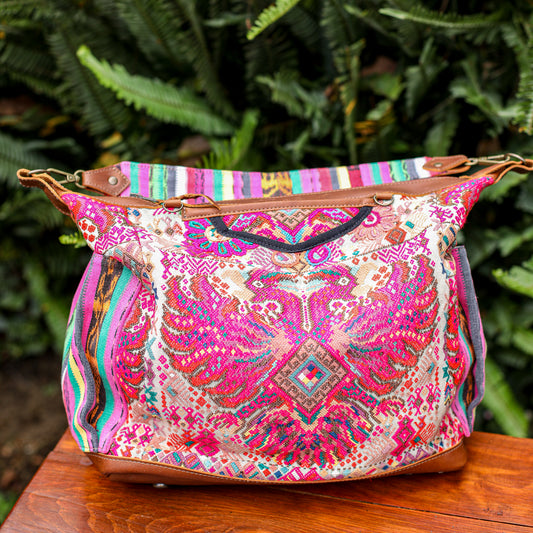 BEATRIZ CDB + DIAMANTE STRAP - OOAK HUIPIL - CAFE - NO. 200168