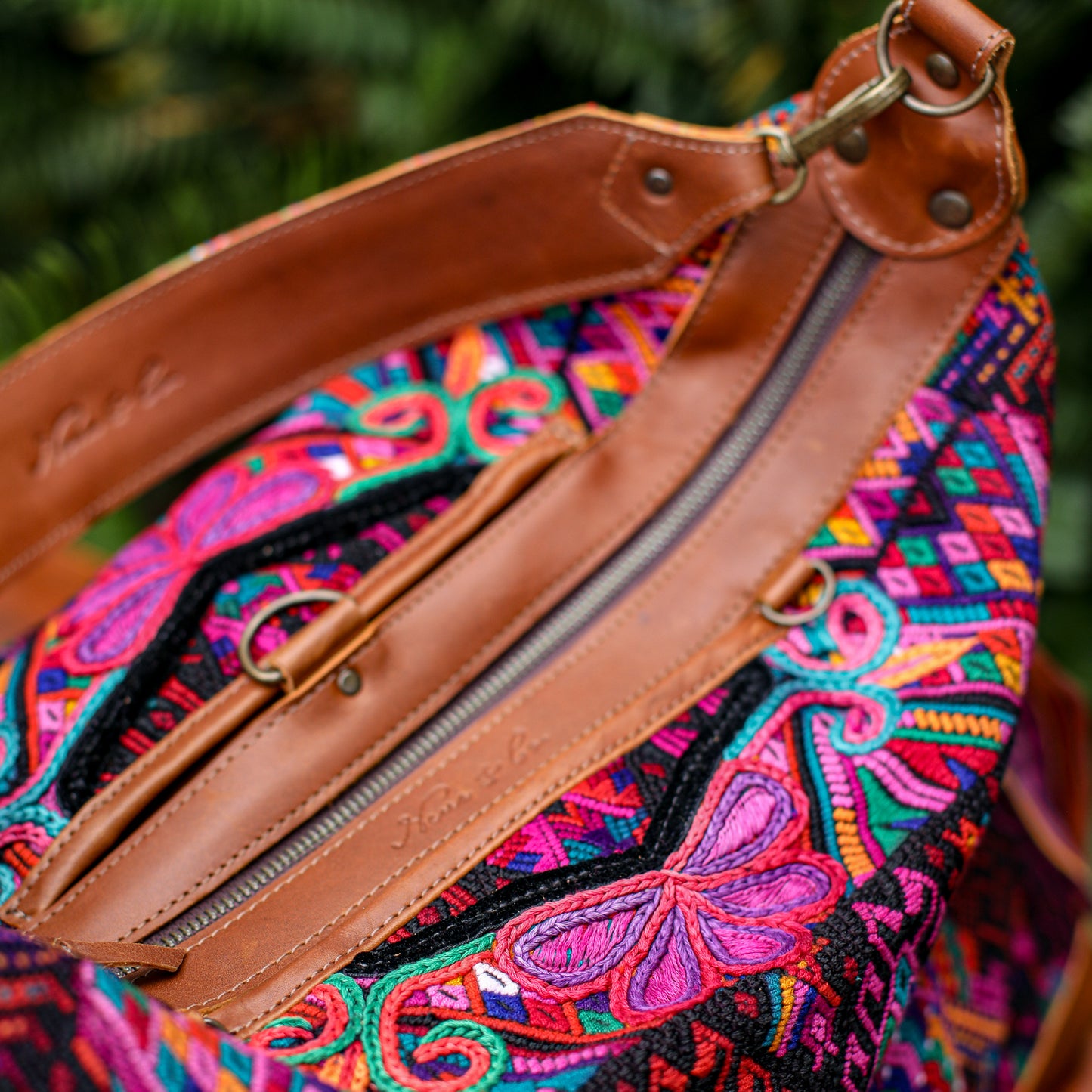 BEATRIZ CDB + DIAMANTE STRAP - OOAK HUIPIL - CAFE - NO. 200167