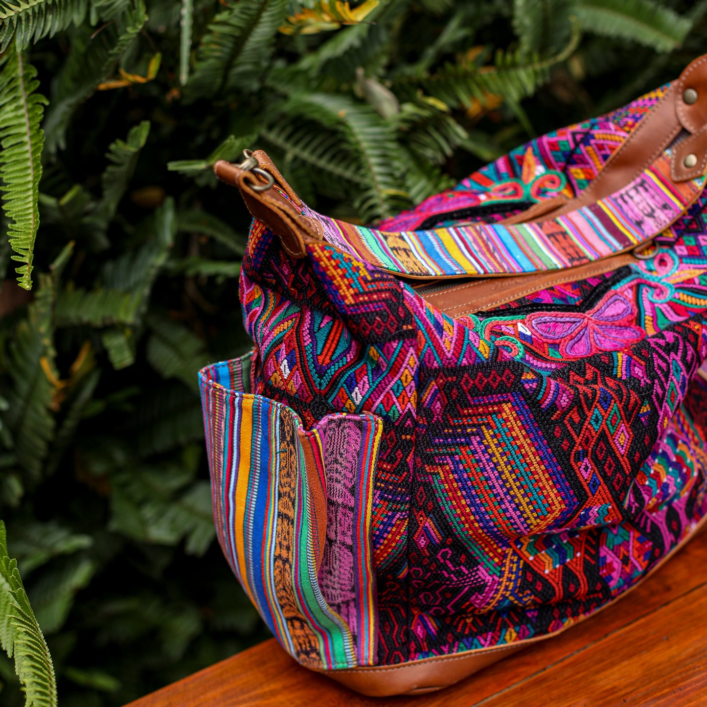 BEATRIZ CDB + DIAMANTE STRAP - OOAK HUIPIL - CAFE - NO. 200167