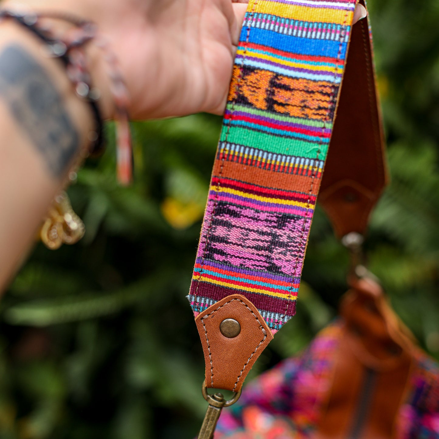 BEATRIZ CDB + DIAMANTE STRAP - OOAK HUIPIL - CAFE - NO. 200167