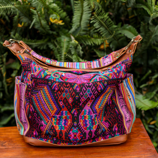 BEATRIZ CDB + DIAMANTE STRAP - OOAK HUIPIL - CAFE - NO. 200167