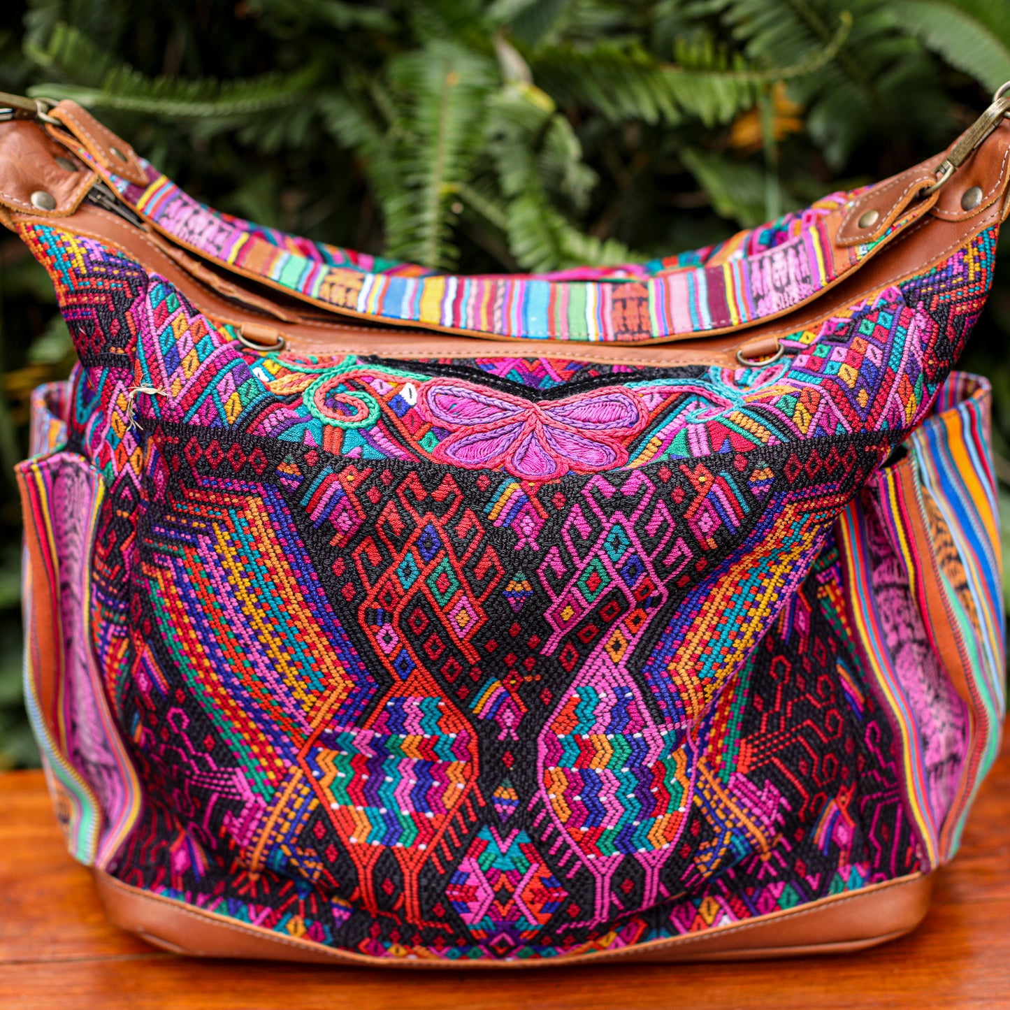 BEATRIZ CDB + DIAMANTE STRAP - OOAK HUIPIL - CAFE - NO. 200167