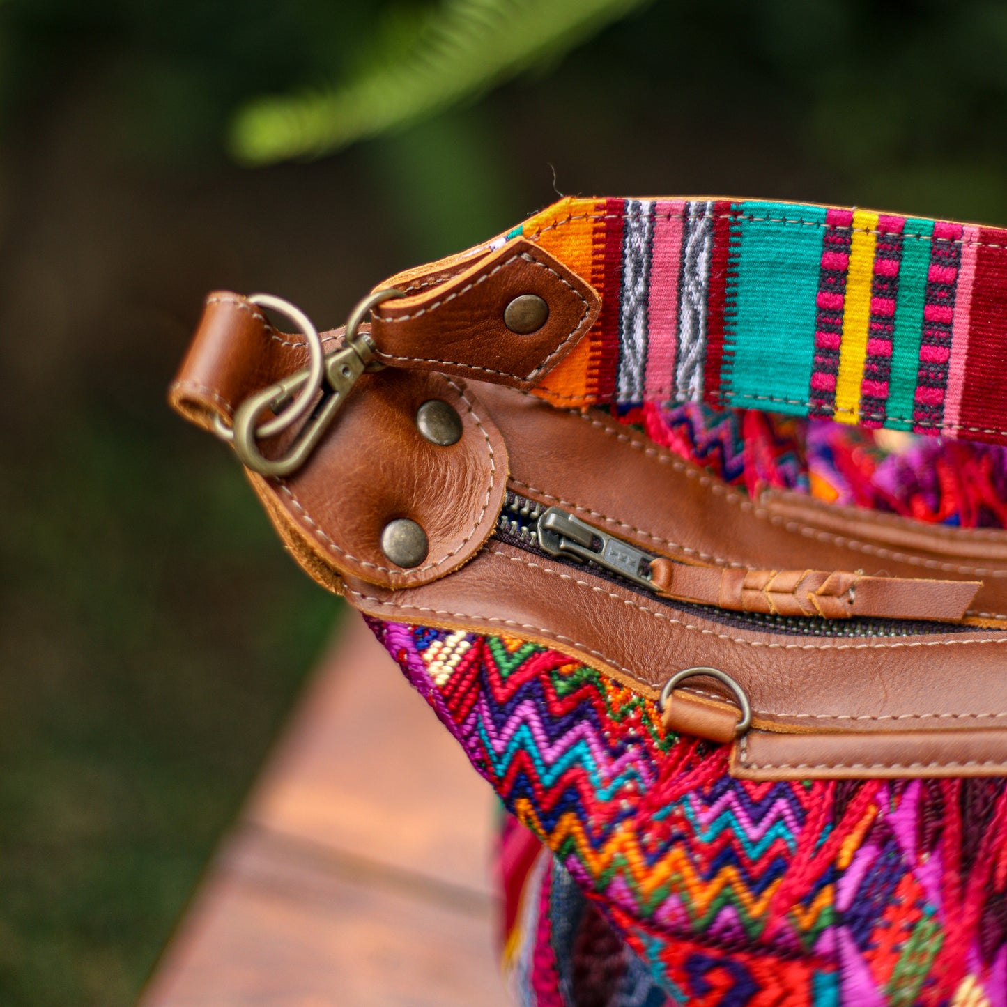 BEATRIZ MCDB + DIAMANTE STRAP - OOAK HUIPIL - CAFE - NO. 200172