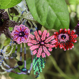 BEADED FLORAL BAG NECKLACE - NO. 201791