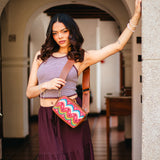 WANDER CROSSBODY SET - H&S BEADED PANEL - JAVANA - CAFE