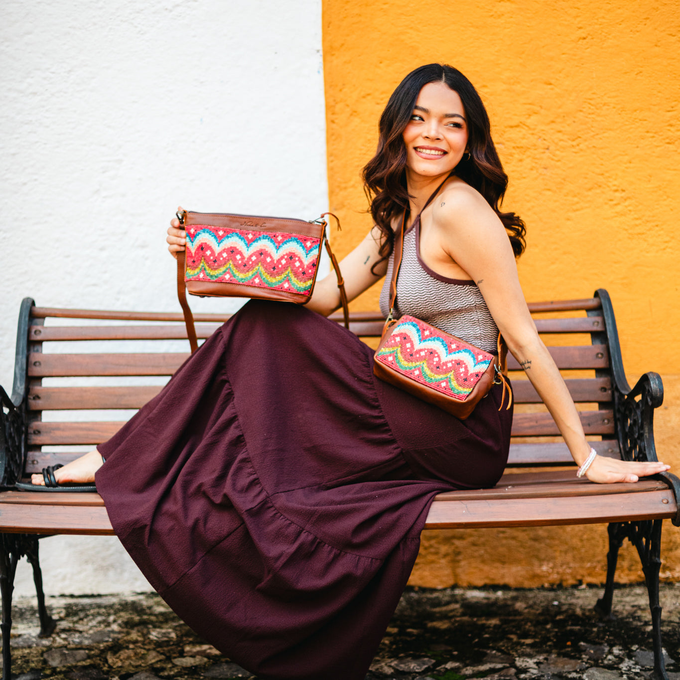 PERFECT NENITA - H&S BEADED PANEL - JAVANA - CAFE