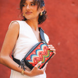 WANDER CROSSBODY SET - H&S BEADED PANEL - JAVANA - BLACK