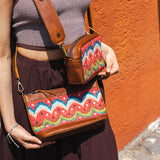 WANDER CROSSBODY SET - H&S BEADED PANEL - JAVANA - CAFE