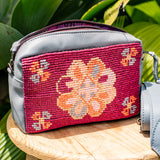 H&S WANDER CROSSBODY SET - OOAK BEADED PANEL - PLATINUM - NO. 17088