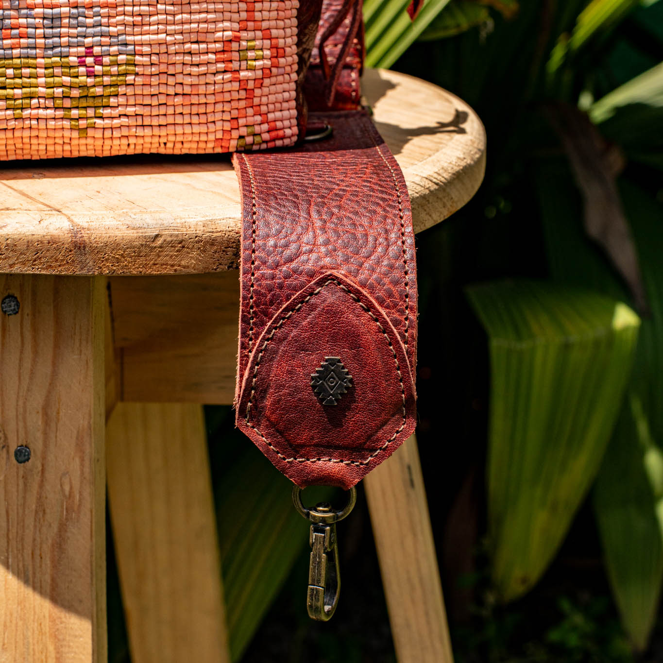 H&S WANDER CROSSBODY SET - OOAK BEADED PANEL - COPPER - NO. 17086