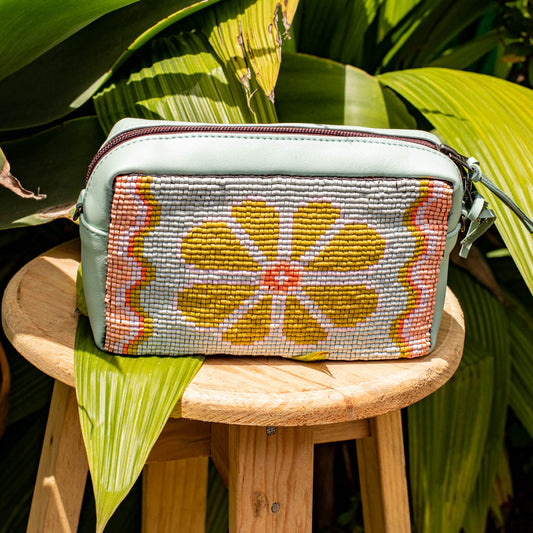 H&S WANDER CROSSBODY SET - OOAK BEADED PANEL - LUCITE - NO. 17108