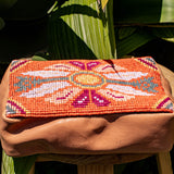 H&S WANDER CROSSBODY SET - OOAK BEADED PANEL - APRICOT - NO. 17110