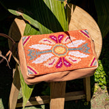 H&S WANDER CROSSBODY SET - OOAK BEADED PANEL - APRICOT - NO. 17110