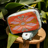 H&S WANDER CROSSBODY SET - OOAK BEADED PANEL - LUCITE - NO. 17128