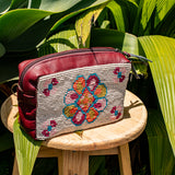 H&S WANDER CROSSBODY SET - OOAK BEADED PANEL - AMARANTH - NO. 17121