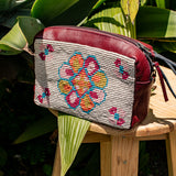 H&S WANDER CROSSBODY SET - OOAK BEADED PANEL - AMARANTH - NO. 17121
