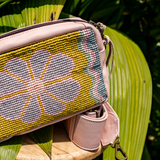 H&S WANDER CROSSBODY SET - OOAK BEADED PANEL - ROSE QUARTZ - NO. 17126